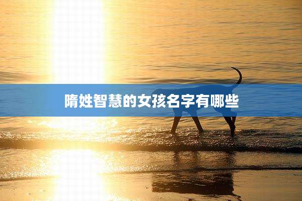隋姓智慧的女孩名字有哪些