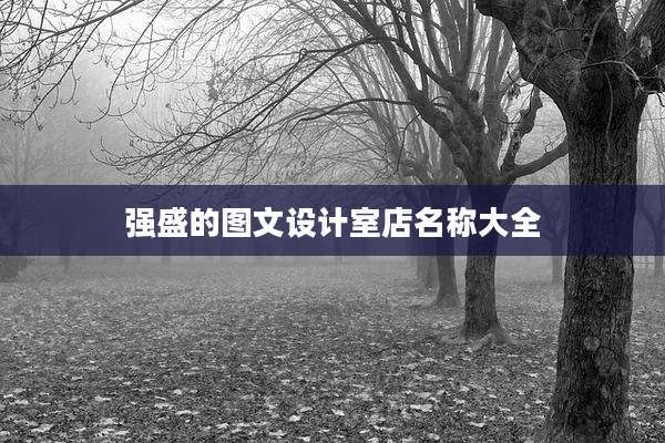 强盛的图文设计室店名称大全