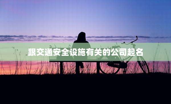 跟交通安全设施有关的公司起名