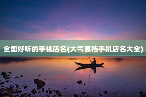 全国好听的手机店名(大气高档手机店名大全)