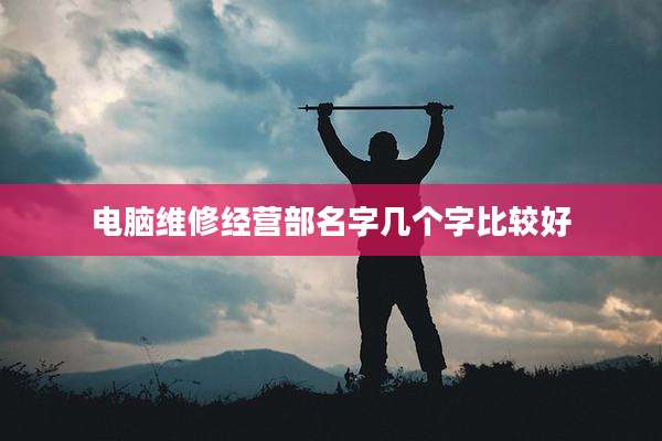 电脑维修经营部名字几个字比较好
