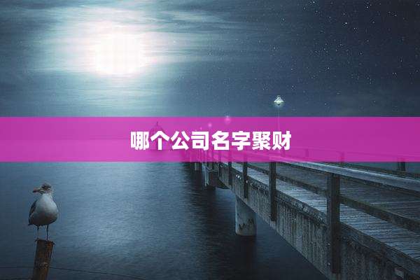 哪个公司名字聚财