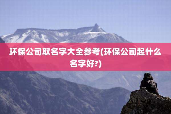 环保公司取名字大全参考(环保公司起什么名字好?)