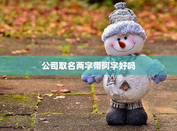 公司取名两字带阿字好吗
