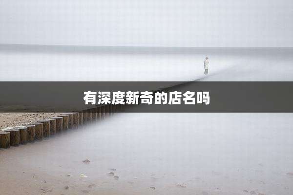 有深度新奇的店名吗