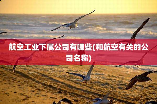航空工业下属公司有哪些(和航空有关的公司名称)