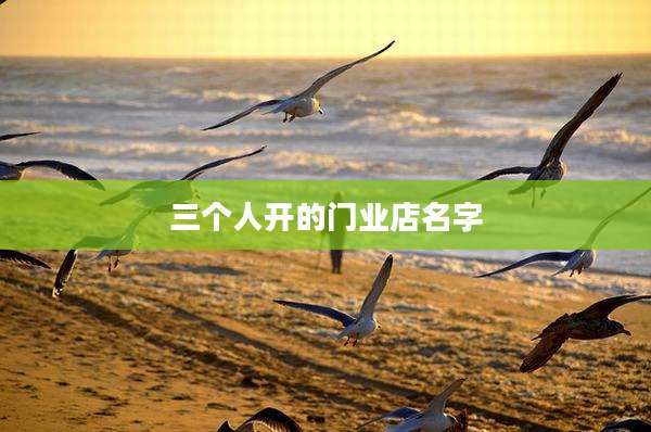 三个人开的门业店名字