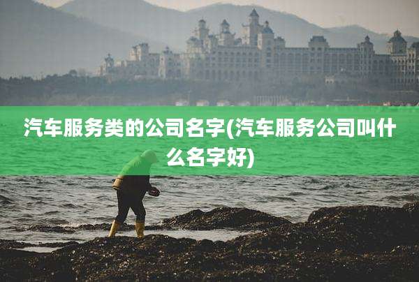 汽车服务类的公司名字(汽车服务公司叫什么名字好)