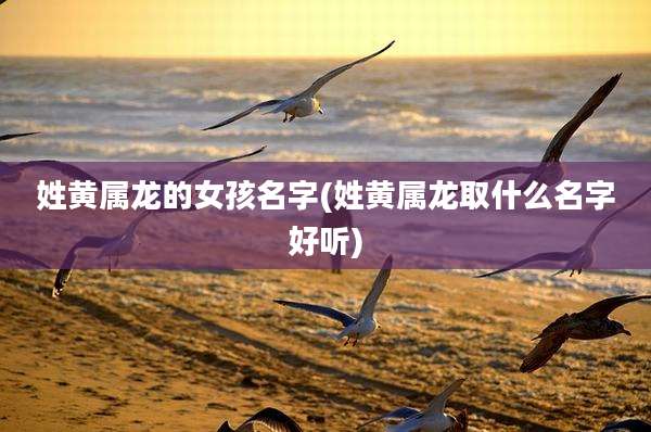 姓黄属龙的女孩名字(姓黄属龙取什么名字好听)