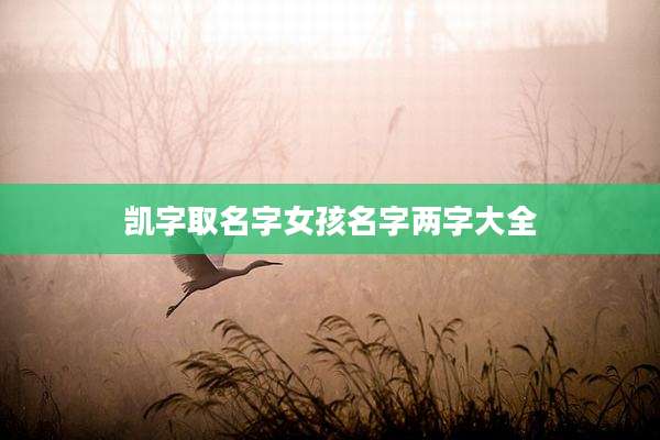 凯字取名字女孩名字两字大全
