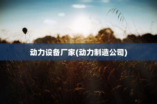 动力设备厂家(动力制造公司)