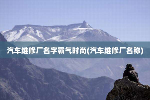 汽车维修厂名字霸气时尚(汽车维修厂名称)