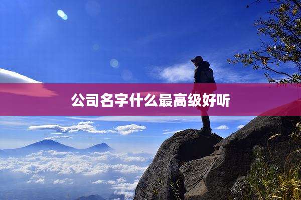 公司名字什么最高级好听