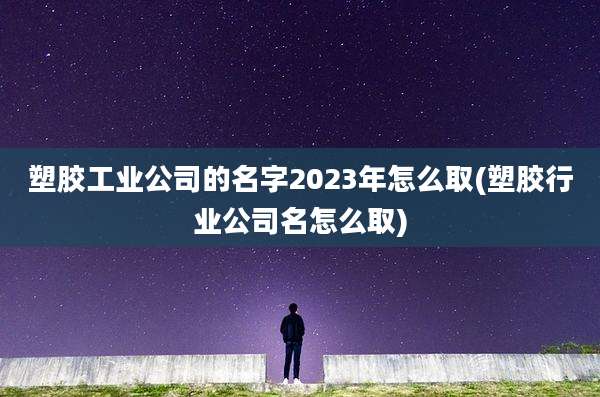 塑胶工业公司的名字2023年怎么取(塑胶行业公司名怎么取)