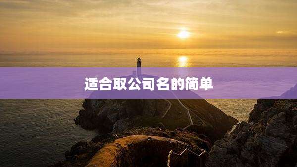 适合取公司名的简单