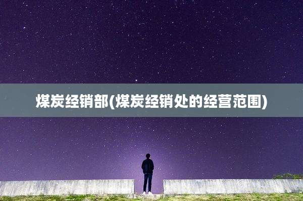 煤炭经销部(煤炭经销处的经营范围)