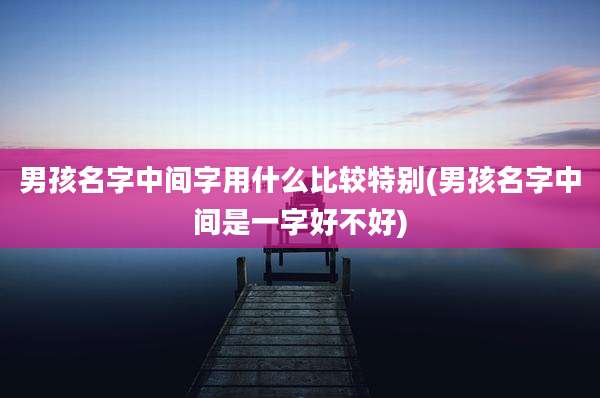 男孩名字中间字用什么比较特别(男孩名字中间是一字好不好)