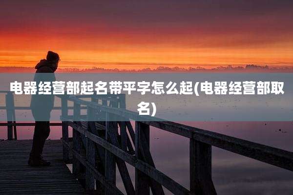 电器经营部起名带平字怎么起(电器经营部取名)
