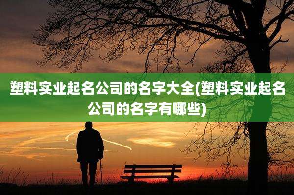 塑料实业起名公司的名字大全(塑料实业起名公司的名字有哪些)