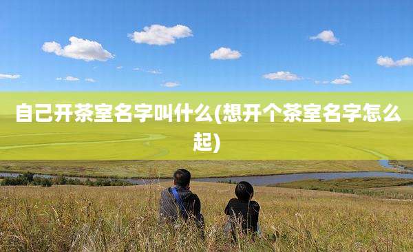自己开茶室名字叫什么(想开个茶室名字怎么起)