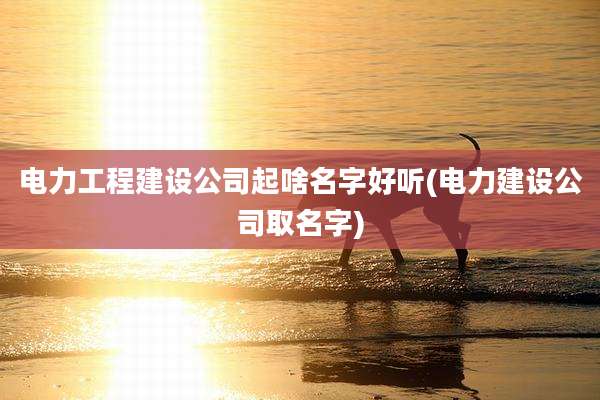 电力工程建设公司起啥名字好听(电力建设公司取名字)