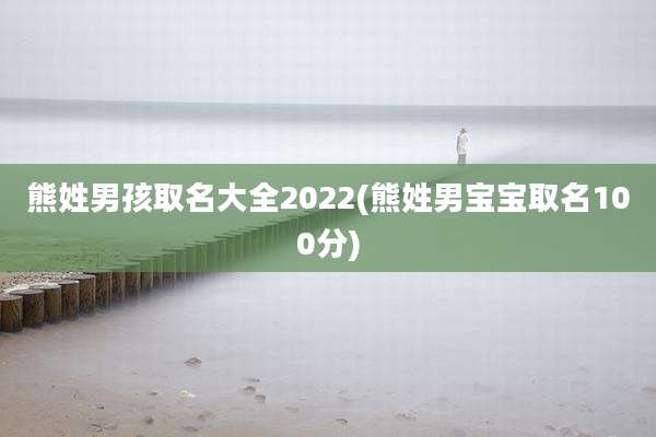 熊姓男孩取名大全2022(熊姓男宝宝取名100分)