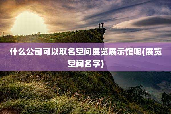 什么公司可以取名空间展览展示馆呢(展览空间名字)
