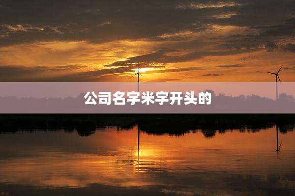 公司名字米字开头的