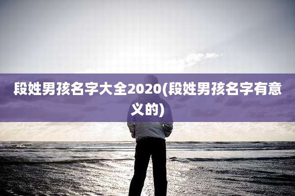 段姓男孩名字大全2020(段姓男孩名字有意义的)