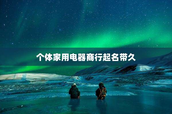 个体家用电器商行起名带久