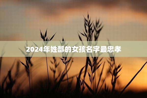 2024年姓郜的女孩名字最忠孝