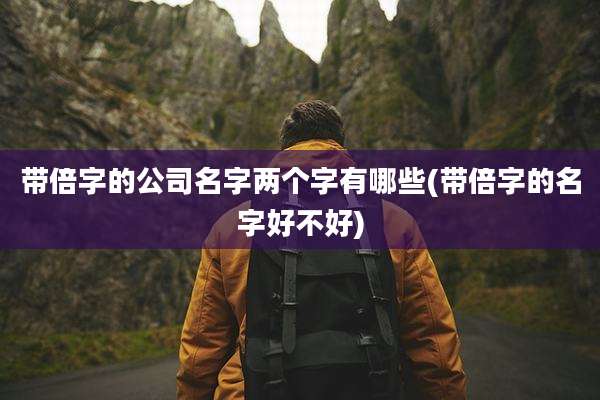 带倍字的公司名字两个字有哪些(带倍字的名字好不好)