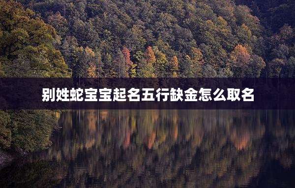 别姓蛇宝宝起名五行缺金怎么取名