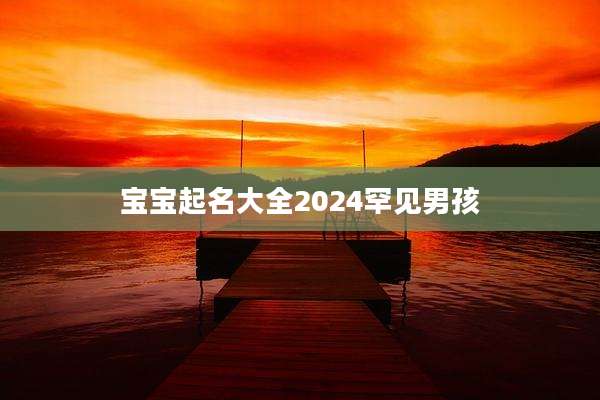宝宝起名大全2024罕见男孩