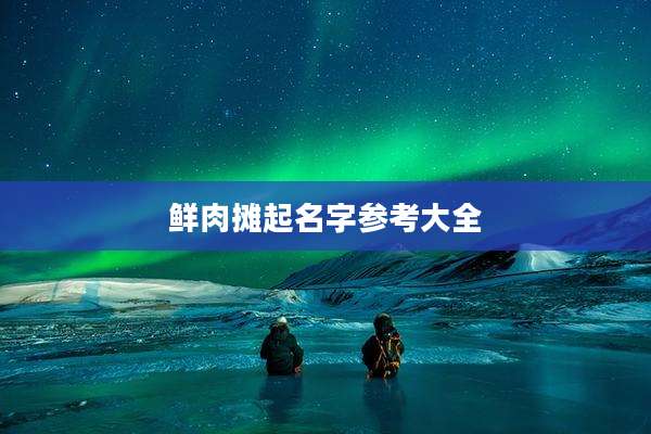 鲜肉摊起名字参考大全