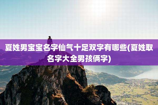 夏姓男宝宝名字仙气十足双字有哪些(夏姓取名字大全男孩俩字)