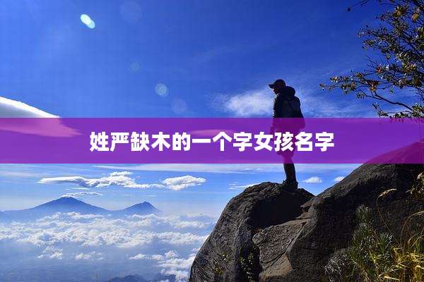 姓严缺木的一个字女孩名字