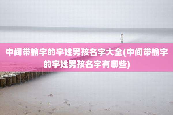 中间带榆字的宇姓男孩名字大全(中间带榆字的宇姓男孩名字有哪些)