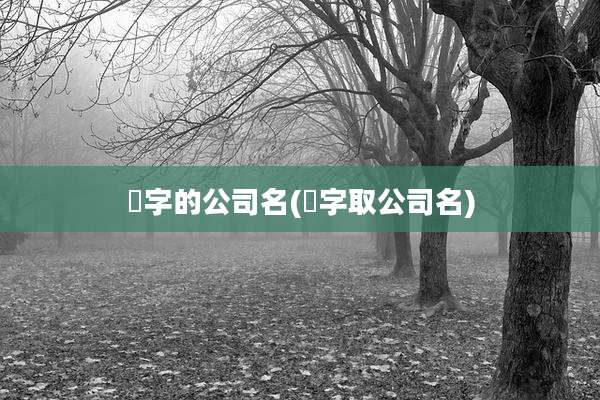 昇字的公司名(昇字取公司名)
