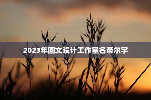 2023年图文设计工作室名带尔字