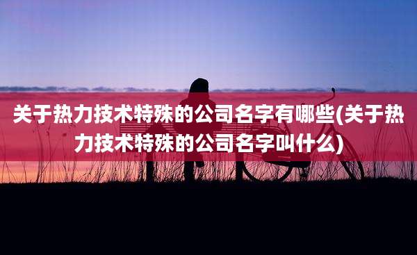 关于热力技术特殊的公司名字有哪些(关于热力技术特殊的公司名字叫什么)