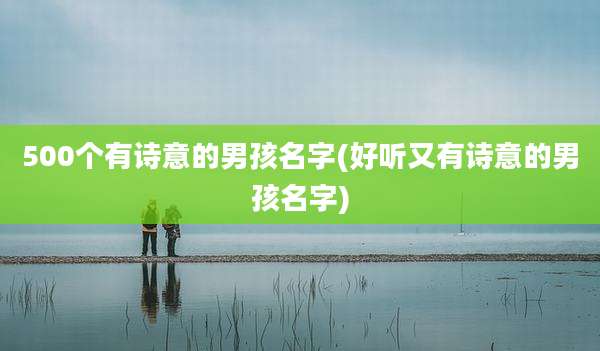 500个有诗意的男孩名字(好听又有诗意的男孩名字)