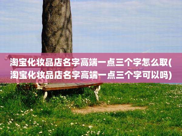 淘宝化妆品店名字高端一点三个字怎么取(淘宝化妆品店名字高端一点三个字可以吗)