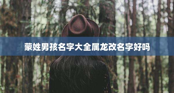 蒙姓男孩名字大全属龙改名字好吗
