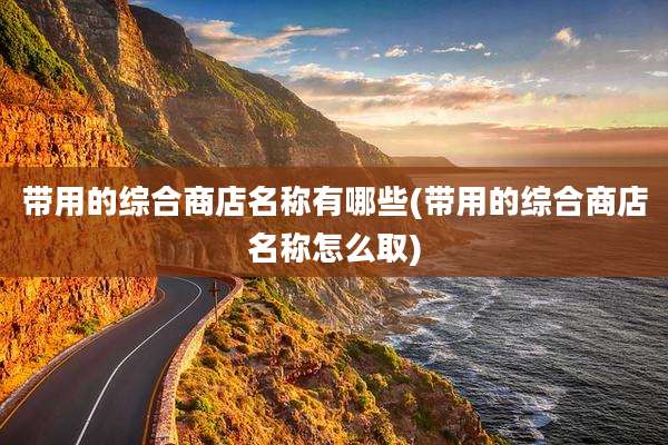 带用的综合商店名称有哪些(带用的综合商店名称怎么取)