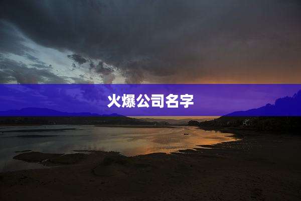 火爆公司名字