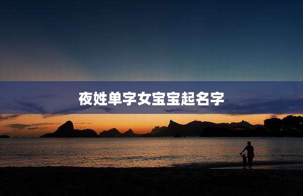 夜姓单字女宝宝起名字