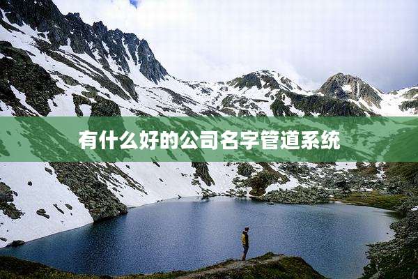 有什么好的公司名字管道系统
