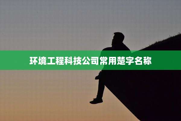 环境工程科技公司常用楚字名称