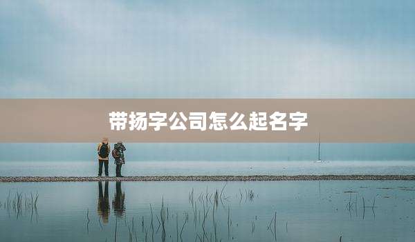 带扬字公司怎么起名字